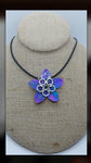 Violet Titanium Scale Flower Necklace