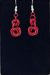 Red Mobius Earrings