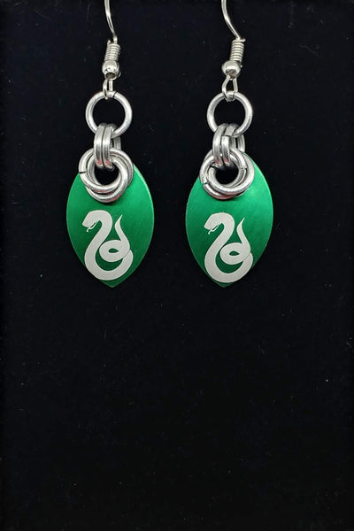 Etched Snake Scale Earrings