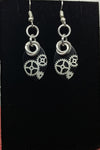Etched Black Steampunk Scale Earrings