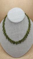 Olive Green Shaggy Loops Necklace