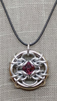 Forbidden Eye Pendant Necklace with Amethyst Swarovski Crystal
