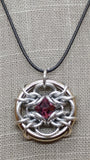 Forbidden Eye Pendant Necklace with Amethyst Swarovski Crystal