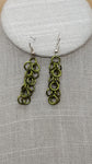 Olive Green Shaggy Loops Earrings