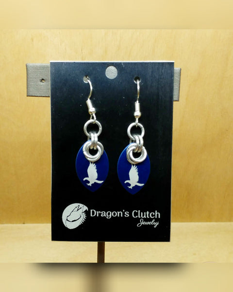 Etched Raven Scale Earrings